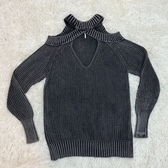 Free People Open Shoulder Oversized Sweater XSmall - Picture 4 of 12